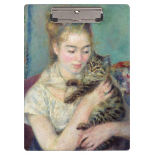 Porte-bloc Pierre-Auguste Renoir - Femme avec chat