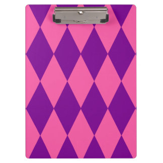 Porte-bloc Pink and Purple Harlequin Checkered Design