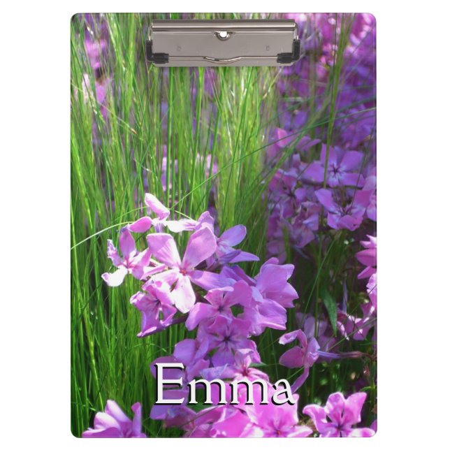 Porte-bloc Pink Phlox et Grass été Floral (Devant)