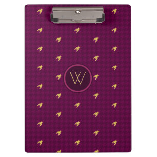 Porte-bloc Pink with Gold Accent Houndstooth Porte - bloc