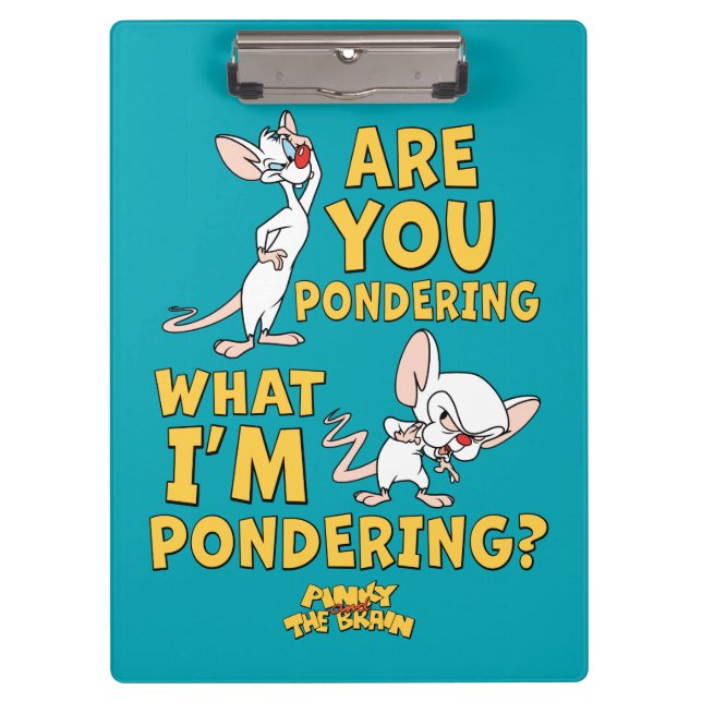 Porte-bloc Pinky et le cerveau | Vous Pensez ? (Devant)