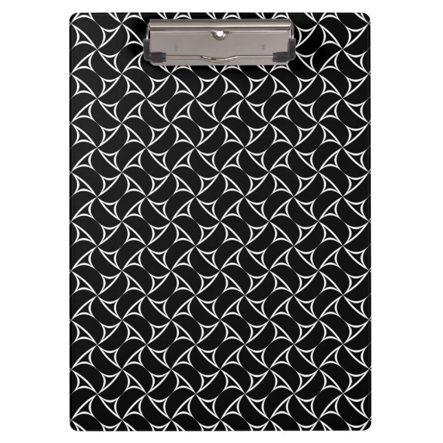 Porte-bloc Pinwheel Spiral White Abstract Illusions Line Art (Devant)