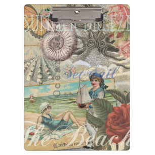 Porte-bloc plage d'été poulpe vintage antique voile