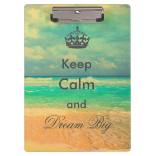 Porte-bloc Plage vintage "Keep Calm and Dream Big"