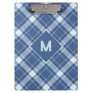 Porte-bloc Plaid Monogramme personnalisé / Motif Tartan