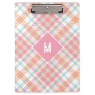 Porte-bloc Plaid Monogramme personnalisé / Motif Tartan