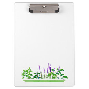 Porte-bloc Planche à herbes et à pinces de lavande