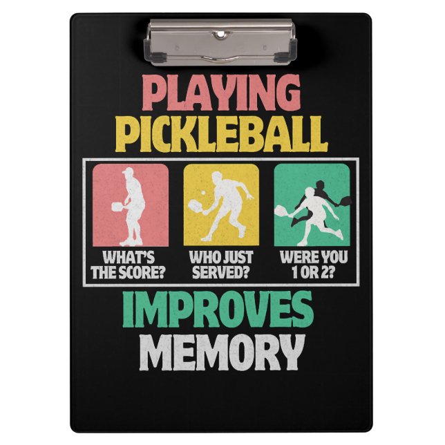 Porte-bloc Playing Pickleball Improves Memory (Devant)