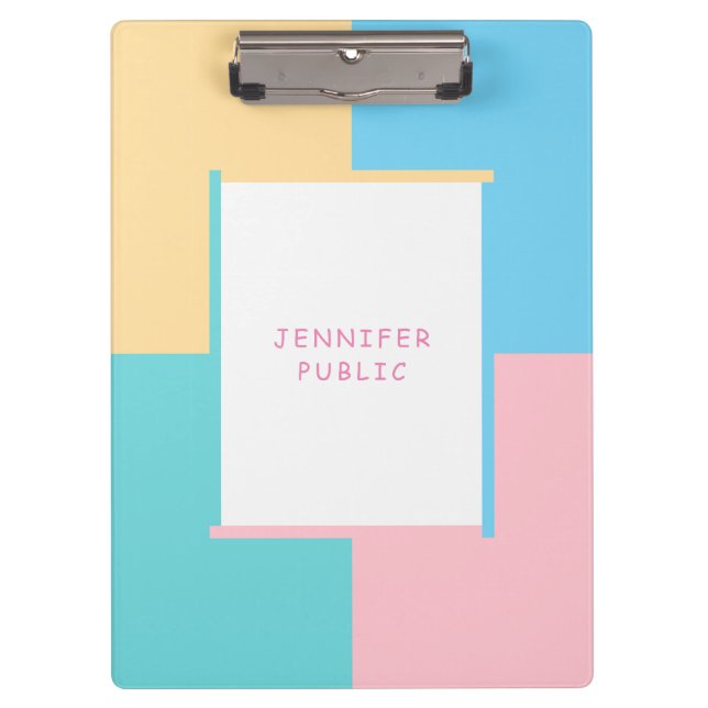 Porte-bloc Plutôt tendance rose jaune bleu vert (Devant)