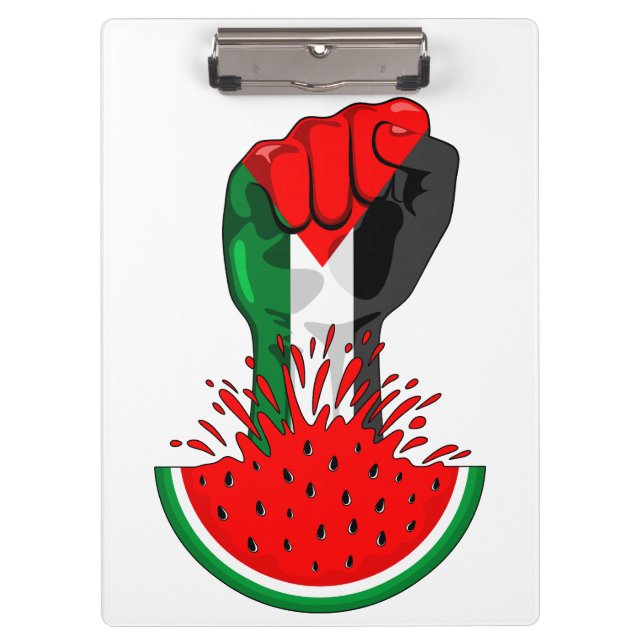Porte-bloc Poing de résistance palestinienne sur le symbole d (Devant)
