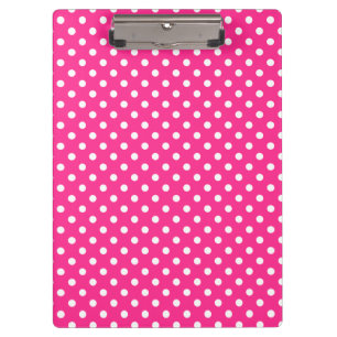 Porte-bloc Point de polka rose et blanc