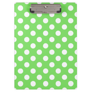 Porte-bloc Pois blancs sur vert pomme