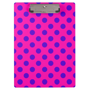 Porte-bloc Pois bleus sur fuchsia