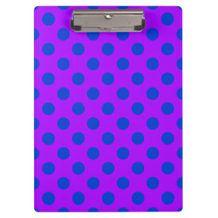 Porte-bloc Pois bleus sur violet