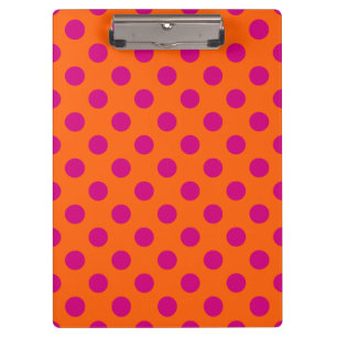 Porte-bloc Pois Fuchsia orange