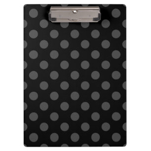 Porte-bloc Pois gris sur noir