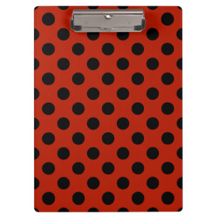 Porte-bloc Pois noirs en rouge