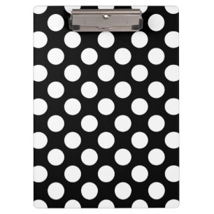 Porte-bloc Pois noirs et blancs, Motif Polka