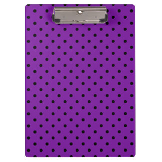 Porte-bloc Pois noirs sur violet violet