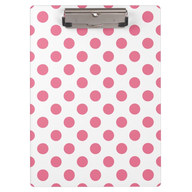 Porte-bloc Pois rose et blanc (Devant)