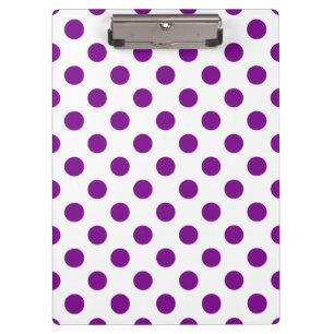 Porte-bloc Pois violets et blancs