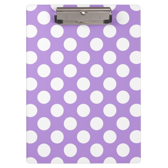 Porte-bloc Pois violets, Motif à points Polka, points, pointi (Devant)