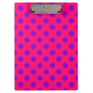 Porte-bloc Pois violets sur cerise
