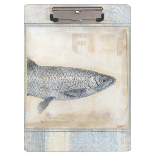 Porte-bloc Poissons gris sur l'arrière - plan beige