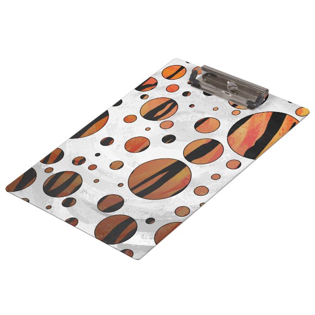 Porte-bloc Polis Dot Tiger Hot orange et noir (Incliné)