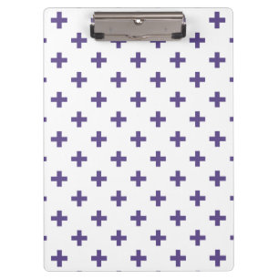 Porte-bloc Polka ultra violette croise sur blanc