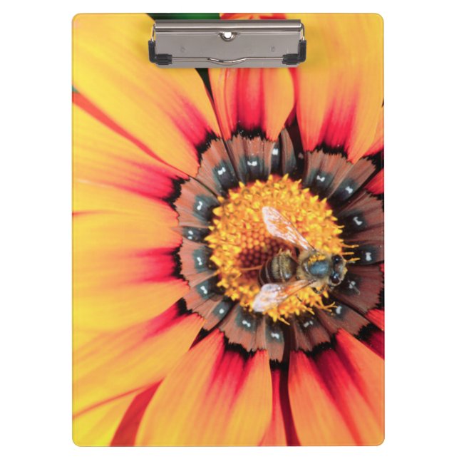 Porte-bloc Pollen de close-up extrême de A Bee Collecting (Devant)