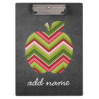 Pomme d'enseignant personnalisé - Motif Chevron ve