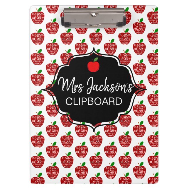 Porte-bloc pomme rouge Professeur merci de votre retraite Inf (Devant)