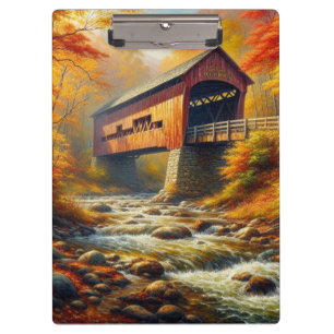 Porte-bloc pont couvert classique d'automne