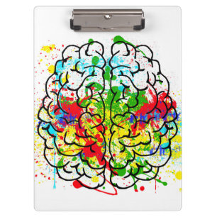 Porte-bloc Porte - bloc coloré de cerveau