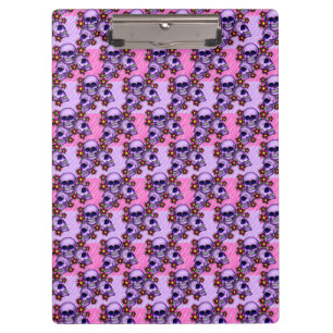 Porte-bloc Porte - bloc/Crânes et fleurs