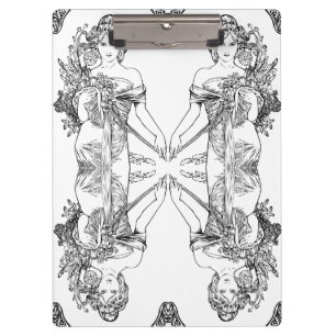 Porte-bloc Porte - bloc d'Alphonse Mucha de nouveau d'art