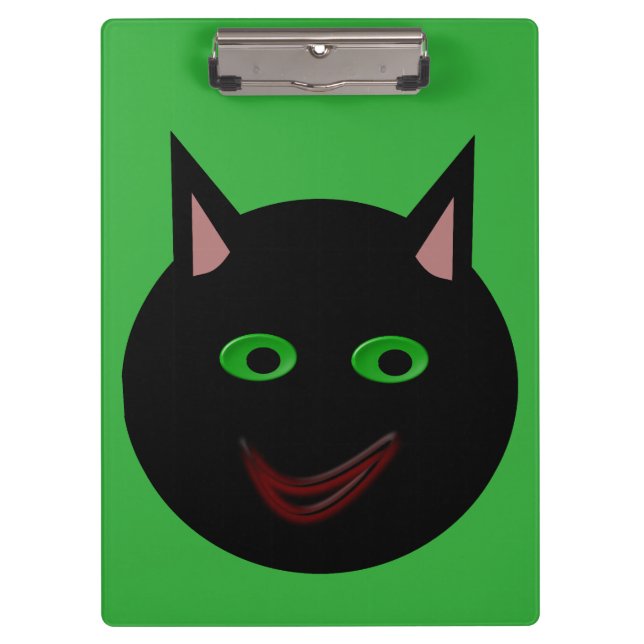 Porte-bloc Porte - bloc de chat noir d'Halloween (Devant)