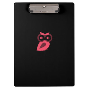 Porte-bloc Porte - bloc de Chouette rose