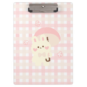 Porte-bloc porte - bloc de lapin rose kawai
