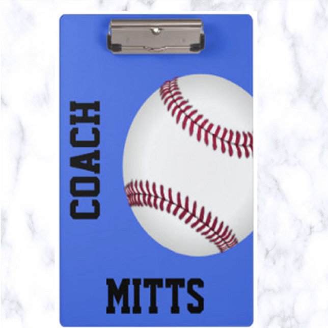 Porte-bloc Porte - bloc de l'entraîneur de baseball éditable (What a great gift to give your soccer coach!)