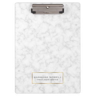 Porte-bloc Porte - bloc de marbre blanc minimaliste de cadre