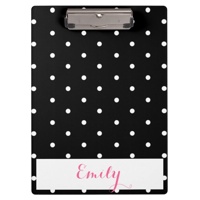 Porte-bloc Porte - bloc de monogramme Polka Dot (Devant)