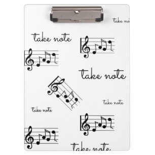 Porte-bloc porte - bloc de notes musicales "Prenez note"