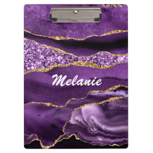 Porte-bloc Porte - bloc de Parties scintillant Purple Gold av