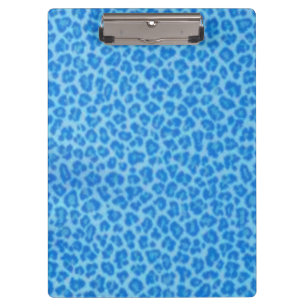 Porte-bloc Porte - bloc de peau léopard bleu