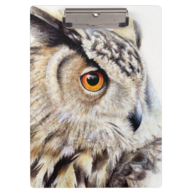 Porte-bloc Porte - bloc de peinture d'aigle hibou (Devant)