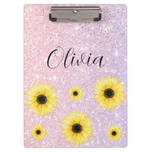 Porte-bloc Porte - bloc de tournesols rose et violet personna
