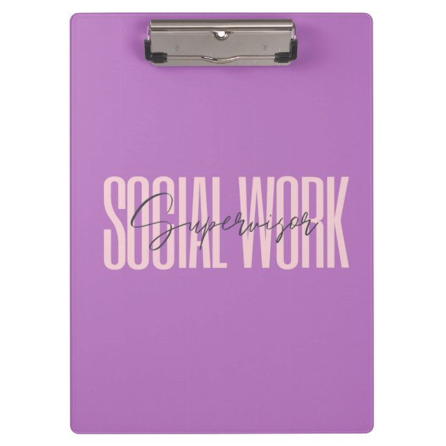 Porte-bloc Porte - bloc du superviseur du travail social (Devant)