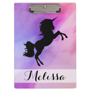 Porte-bloc Porte - bloc en pastel de conception de licorne de
